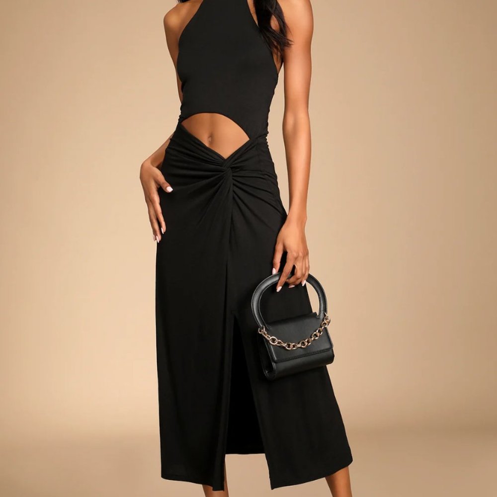 NWT Black Midi Dress